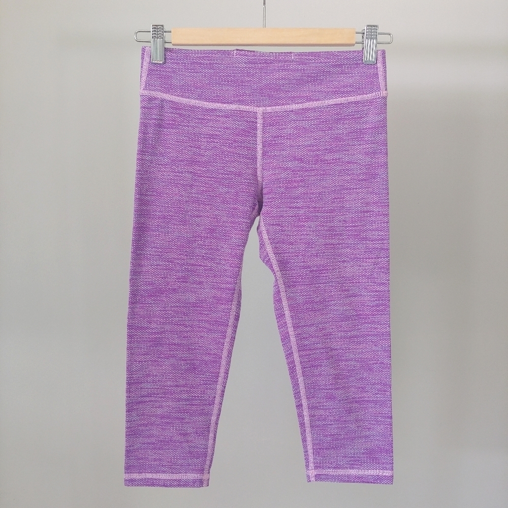 Ivivva by Lululemon Crop Leggings Purple Pique Size 12